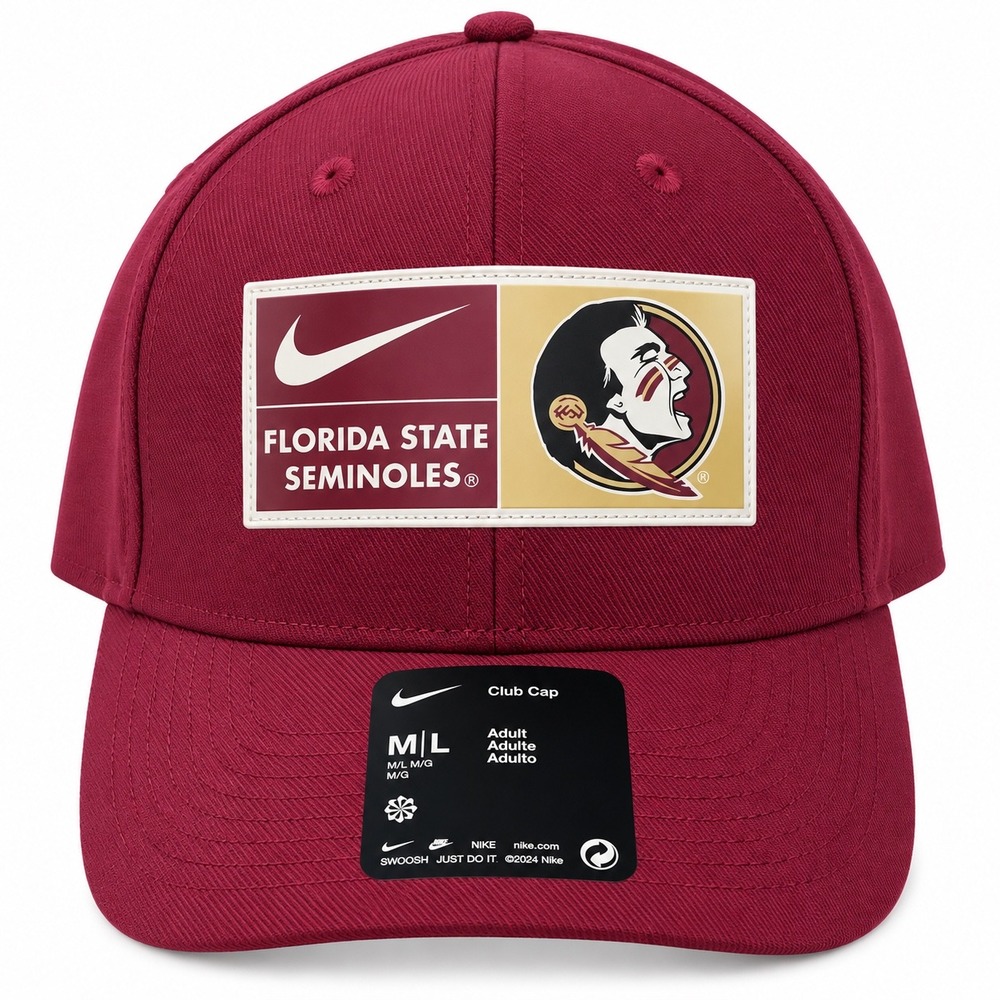 NEW Nike Florida State Seminoles FSU Dri-FIT Club Structured Hat Maroon M/L